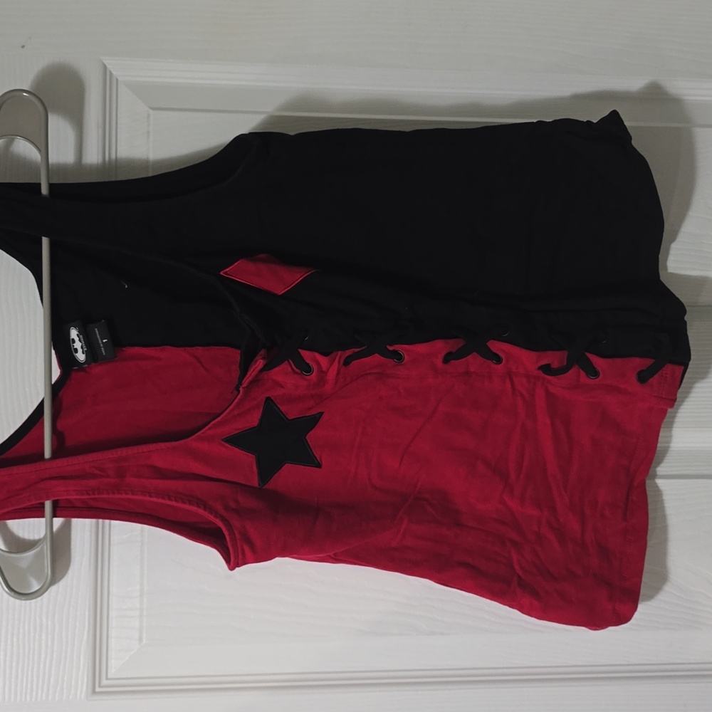 DC Comics HARLEY QUINN FOXY CORSET TANK Halloween Sz 1